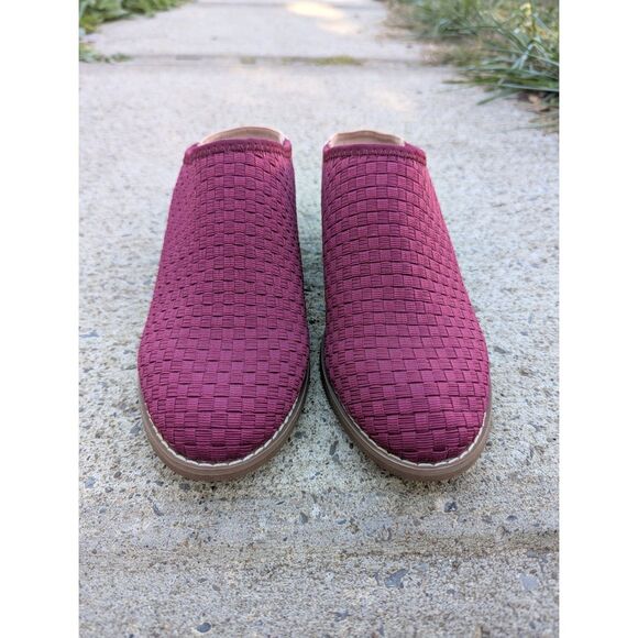 Zee Alexis Slip On Clogs Womens US 8 Woven Mule Heels Casual Cranberry Red - Picture 7 of 11